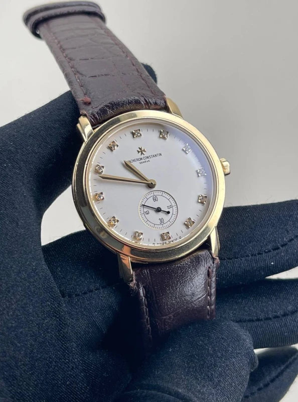 Vacheron Constantin Malte Grande Classique 18K Yellow Gold & Diamonds Unisex Watch - Image 4
