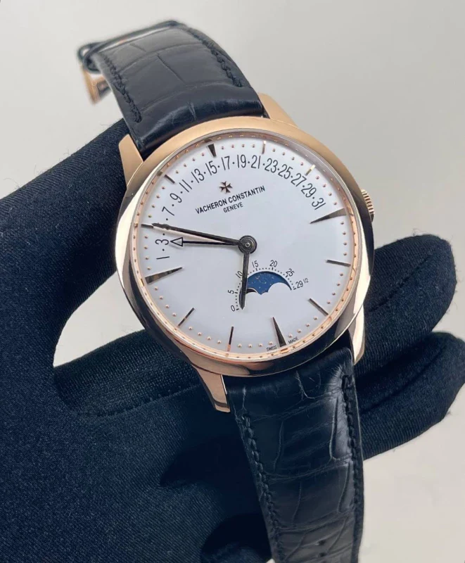 Vacheron Constantin Patrimony Moonphase Retrograde 18K Rose Gold Men's Watch - Image 3