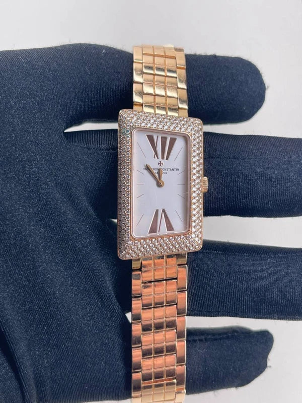 Vacheron Constantin Cambree 1972 18K Rose Gold & Diamonds Lady's Watch - Image 5