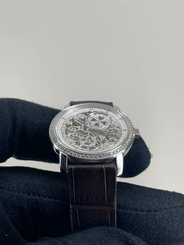 Vacheron Constantin Traditionnelle 18K White Gold & Diamonds Lady's Watch - Image 4