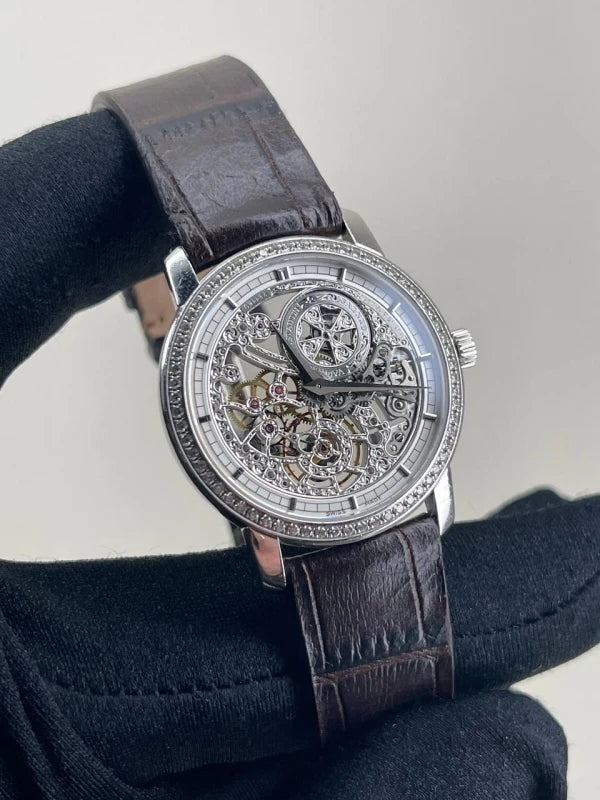 Vacheron Constantin Traditionnelle 18K White Gold & Diamonds Lady's Watch - Image 5
