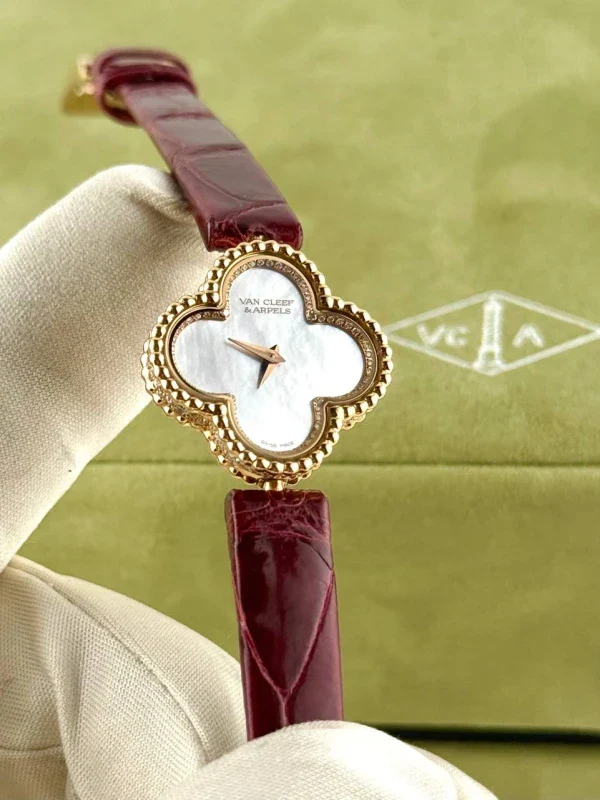 Van Cleef & Arpels Alhambra 18K Rose Gold & Diamonds Lady's Watch - Image 3