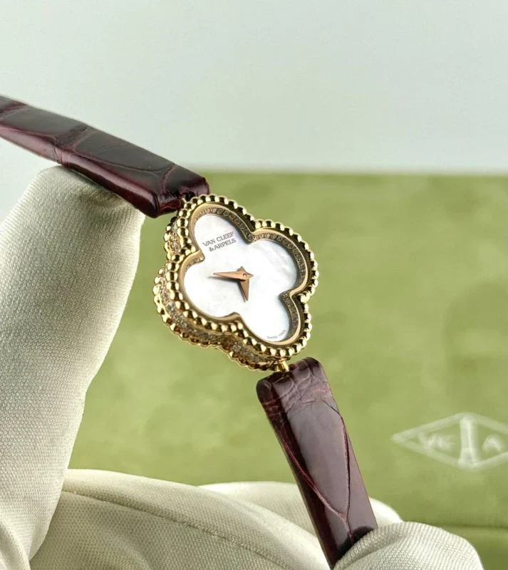 Van Cleef & Arpels Alhambra 18K Rose Gold & Diamonds Lady's Watch - Image 4
