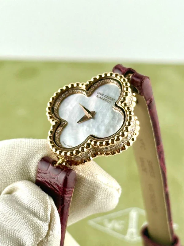Van Cleef & Arpels Alhambra 18K Rose Gold & Diamonds Lady's Watch - Image 5