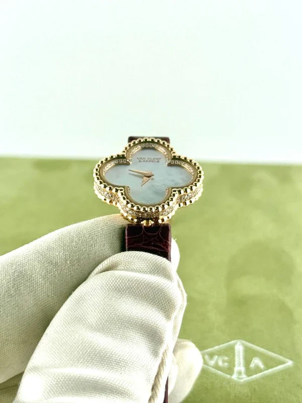 Van Cleef & Arpels Alhambra 18K Rose Gold & Diamonds Lady's Watch - Image 9